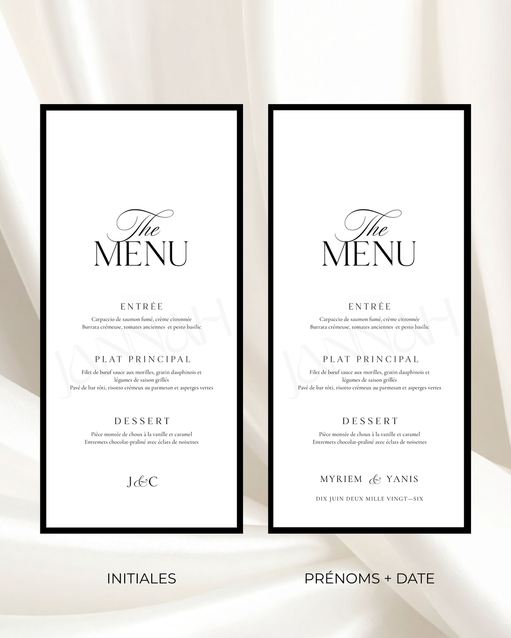 Menu — Raffiné
