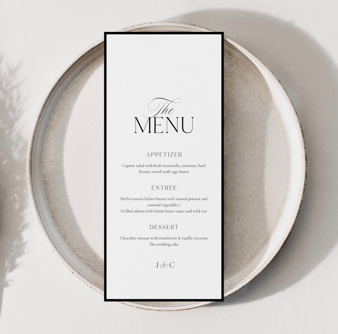 Menu — Raffiné
