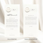 Carte de bienvenue – Nominative