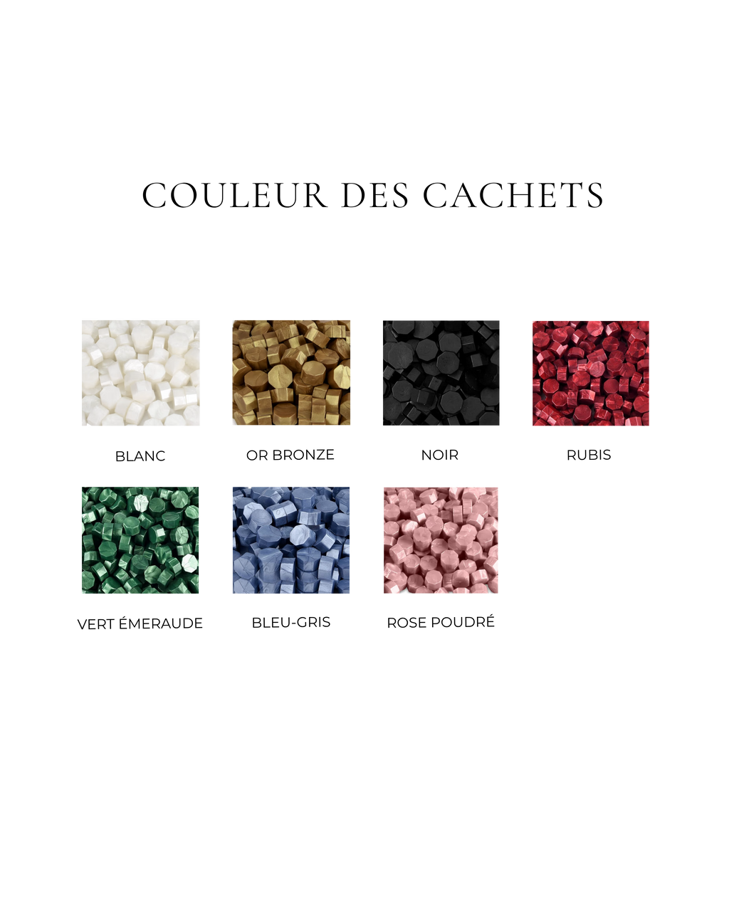 Lot de 100 Cachets de cire — Personnalisés